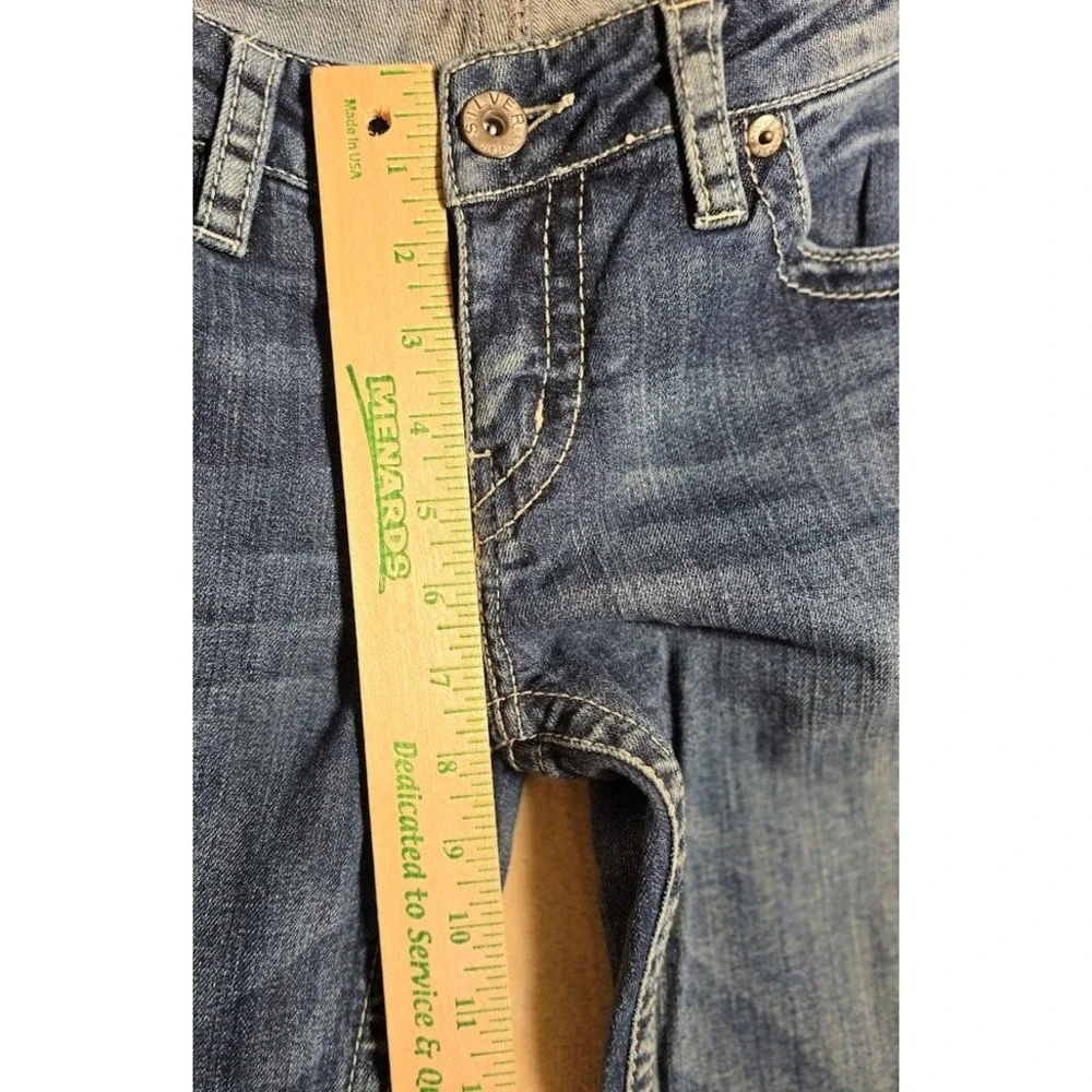 Silver Jeans Co Aiko Mid Rise Bootcut Dark Wash Whiskered Womens Size 27x30  845
